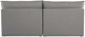 Meridian Furniture - Mackenzie 80" Grey Linen Textured Fabric Upholstered 2pc. Armless Sofa - 688Grey-S80A - GreatFurnitureDeal
