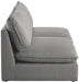 Meridian Furniture - Mackenzie 80" Grey Linen Textured Fabric Upholstered 2pc. Armless Sofa - 688Grey-S80A - GreatFurnitureDeal
