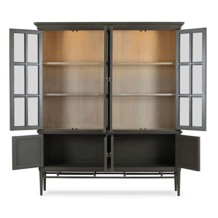 Bramble - Seraphine 4 Door Glass Display Cabinet w/ Glass Shelves & LED - BR-69078