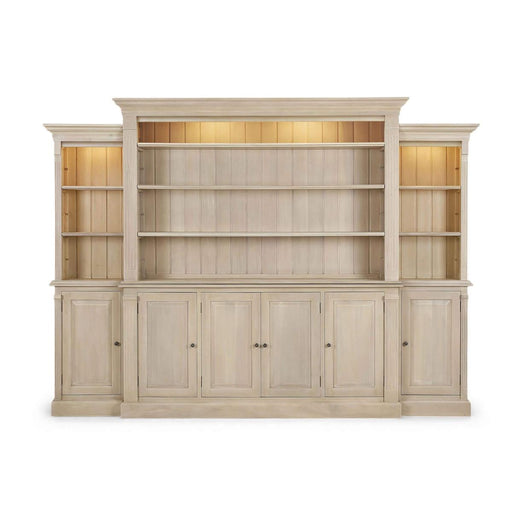 Bramble - French Hens Media Cabinet w/ Glass Shelves on Sides w/ LED - BR-69118 - GreatFurnitureDeal