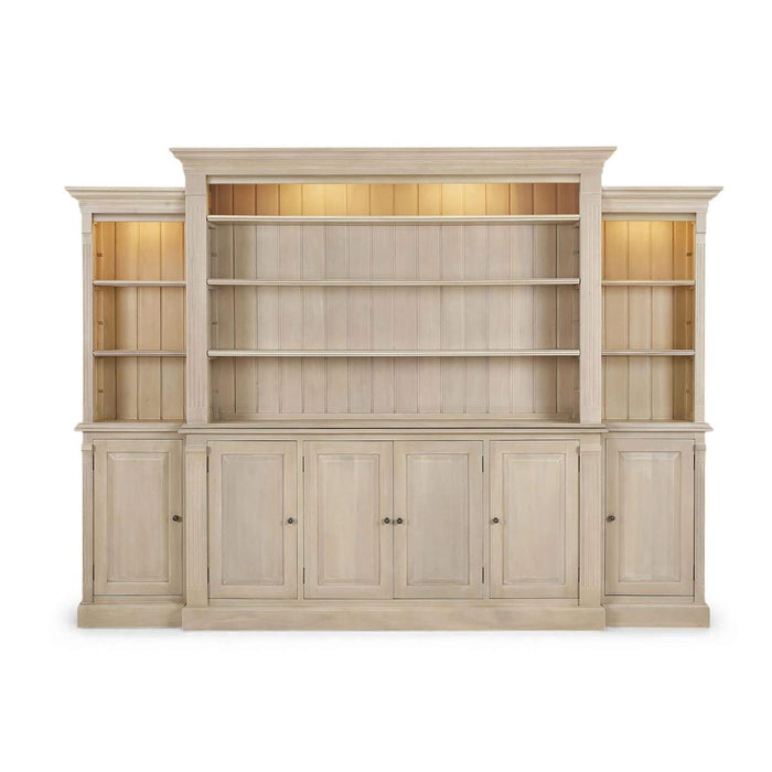 Bramble - French Hens Media Cabinet w/ Glass Shelves on Sides w/ LED - BR-69118