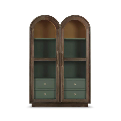 Bramble - Vannes Double Dome Display Cabinet w/ Glass Doors w/ LED - BR-69127 - GreatFurnitureDeal