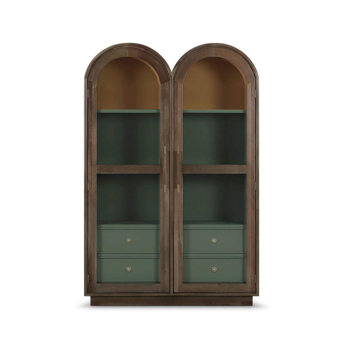 Bramble - Vannes Double Dome Display Cabinet w/ Glass Doors w/ LED - BR-69127