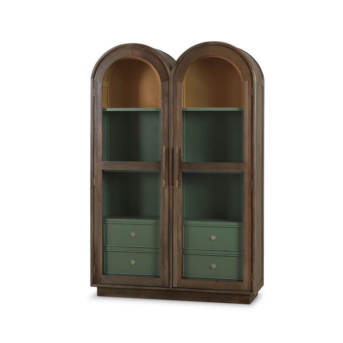 Bramble - Vannes Double Dome Display Cabinet w/ Glass Doors w/ LED - BR-69127