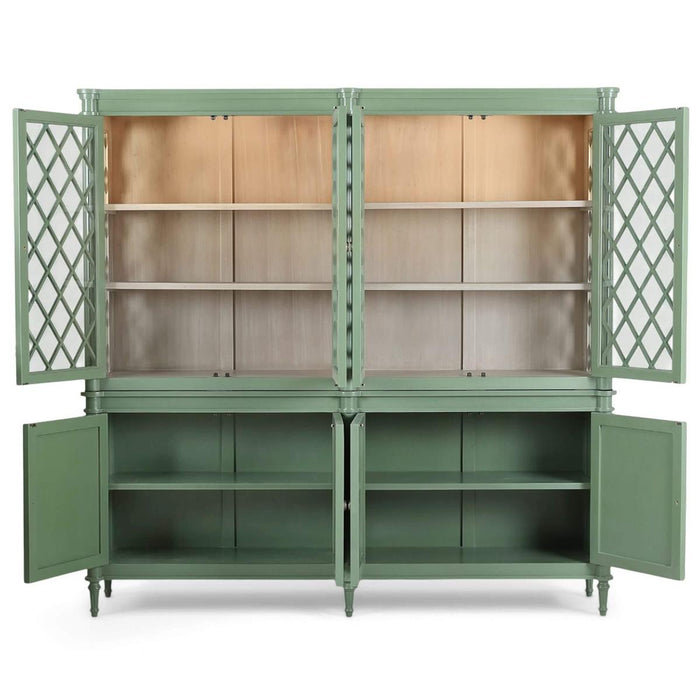 Bramble - Kelly 4 Door Glass Display Cabinet w/ Glass Shelves & LED - BR-69138