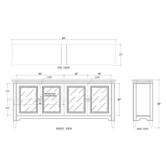 Bramble - Chinois Sideboard w/ LED - BR-69163