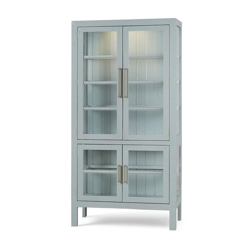 Bramble - Alto Display Cabinet w/ Rattan & Glass Shelves w/ LED - BR-69280 - GreatFurnitureDeal