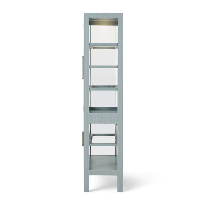 Bramble - Alto Display Cabinet w/ Rattan & Glass Shelves w/ LED - BR-69280 - GreatFurnitureDeal