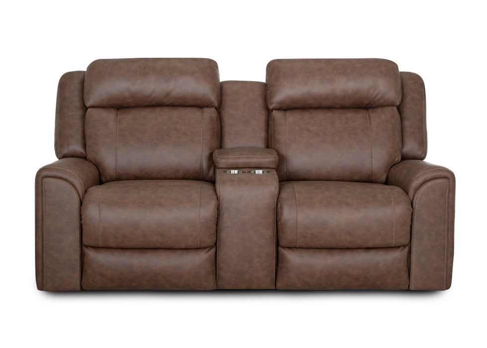 Franklin Furniture - 693 Parker 2 Piece Power Reclining Sofa Set in Duvall Vintage Brown - 69347-69335-BROWN