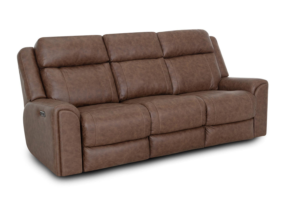 Franklin Furniture - 693 Parker 2 Piece Power Reclining Sofa Set in Duvall Vintage Brown - 69347-69335-BROWN