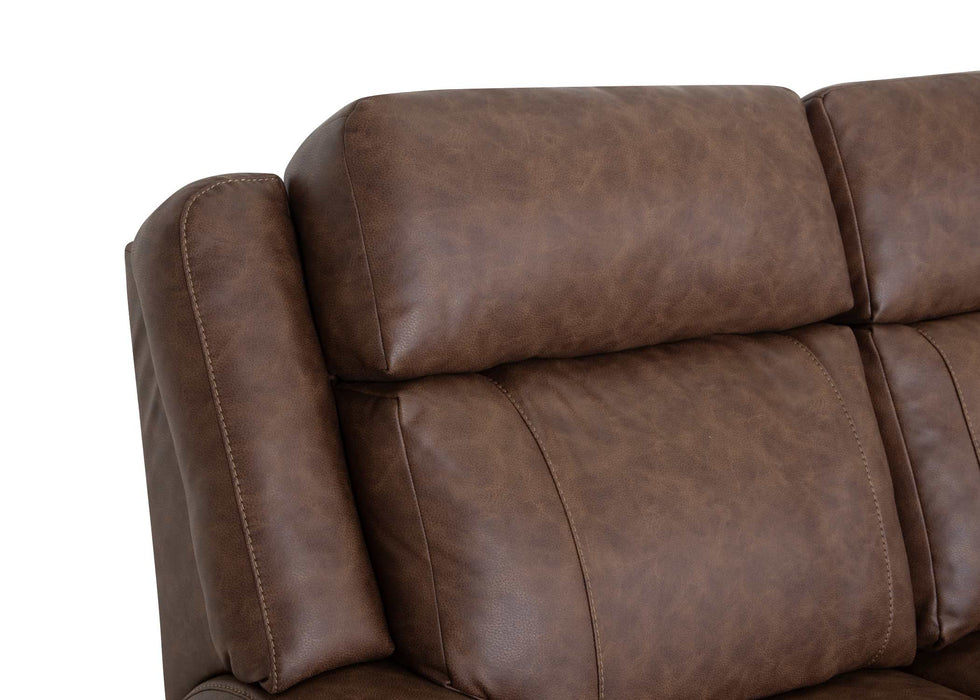 Franklin Furniture - 693 Parker 2 Piece Power Reclining Sofa Set in Duvall Vintage Brown - 69347-69335-BROWN