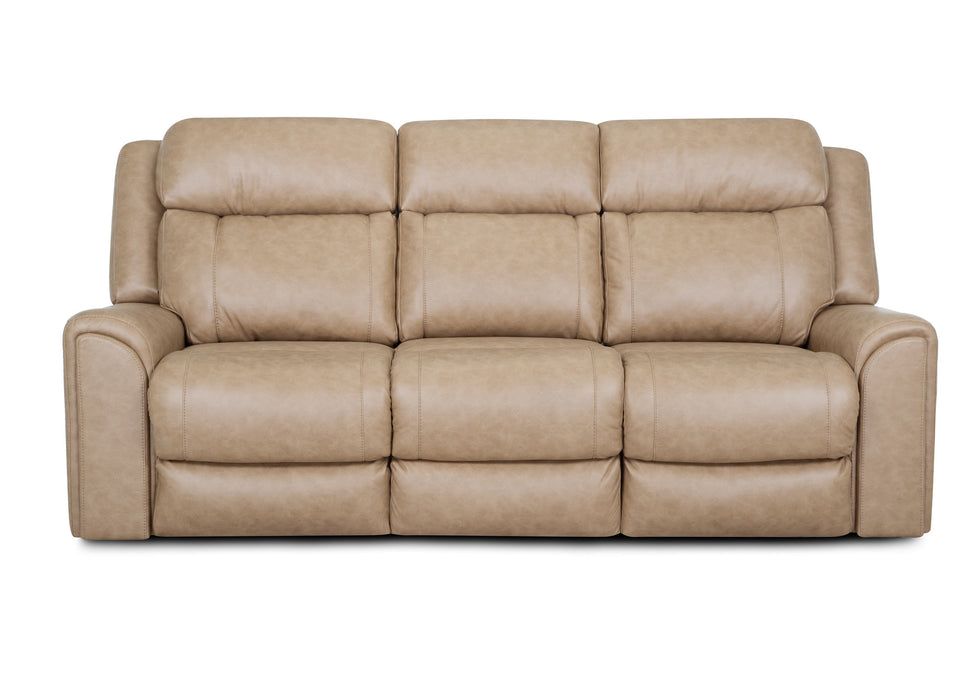 Franklin Furniture - 693 Parker Power Reclining Sofa w/ Power Headrest, Drop Down Table, Cupholders & USB in Duvall Sand - 69347-SAND