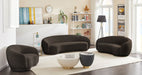 Meridian Furniture - Hyde 89.5" Brown Boucle Fabric Upholstered Sofa - 693Brown-S - GreatFurnitureDeal