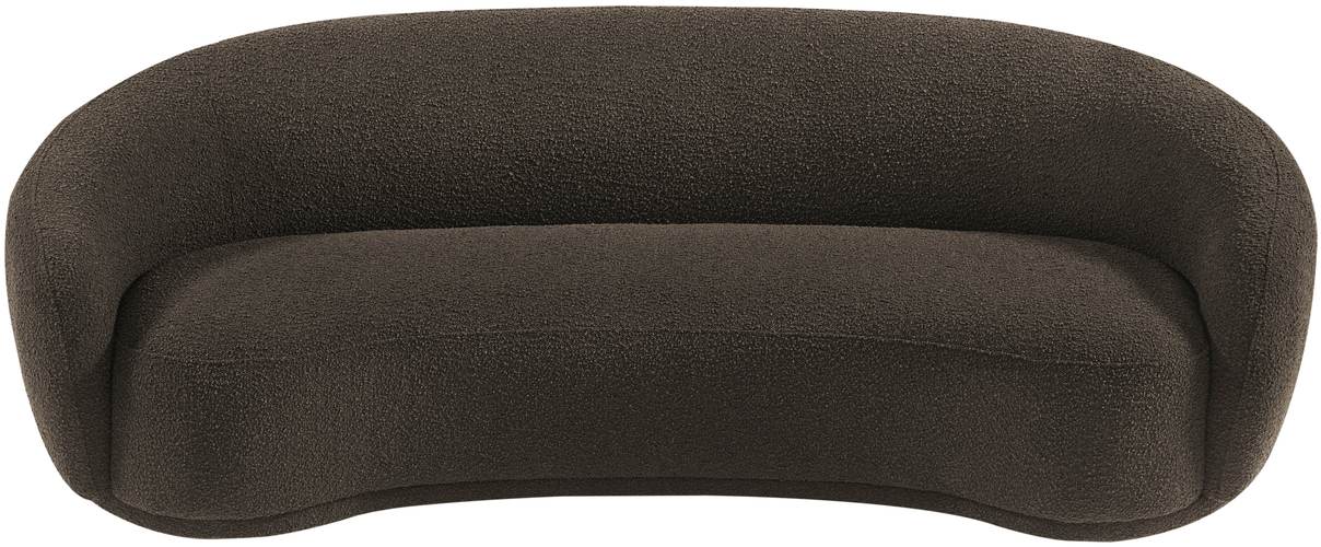 Meridian Furniture - Hyde 89.5" Brown Boucle Fabric Upholstered Sofa - 693Brown-S - GreatFurnitureDeal