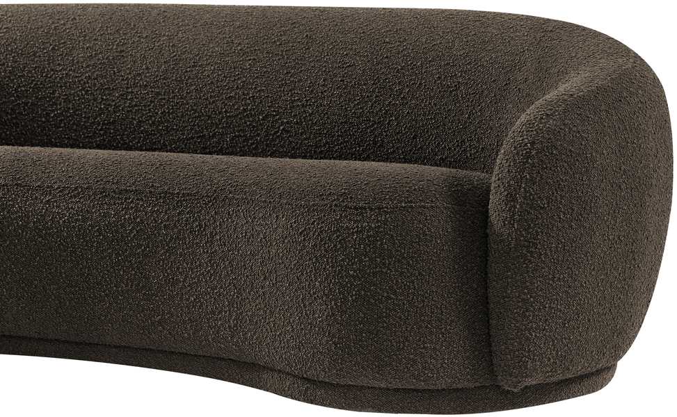 Meridian Furniture - Hyde 89.5" Brown Boucle Fabric Upholstered Sofa - 693Brown-S - GreatFurnitureDeal
