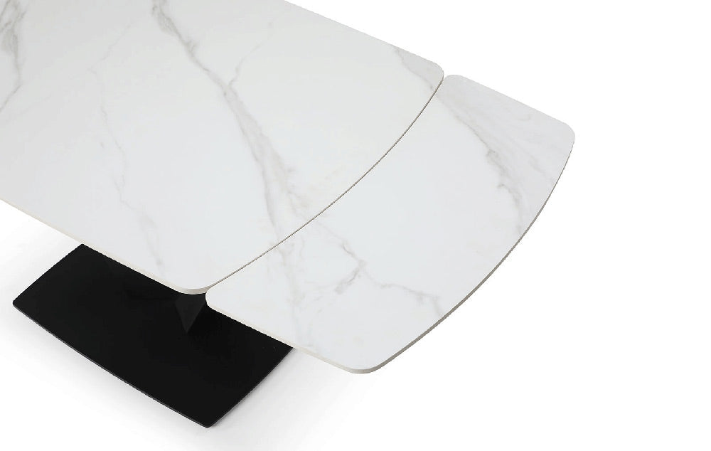 ESF Furniture - 109 - 7 Piece Dining Table Set in White Ceramic - 109TABLEWHITE-7SET - GreatFurnitureDeal