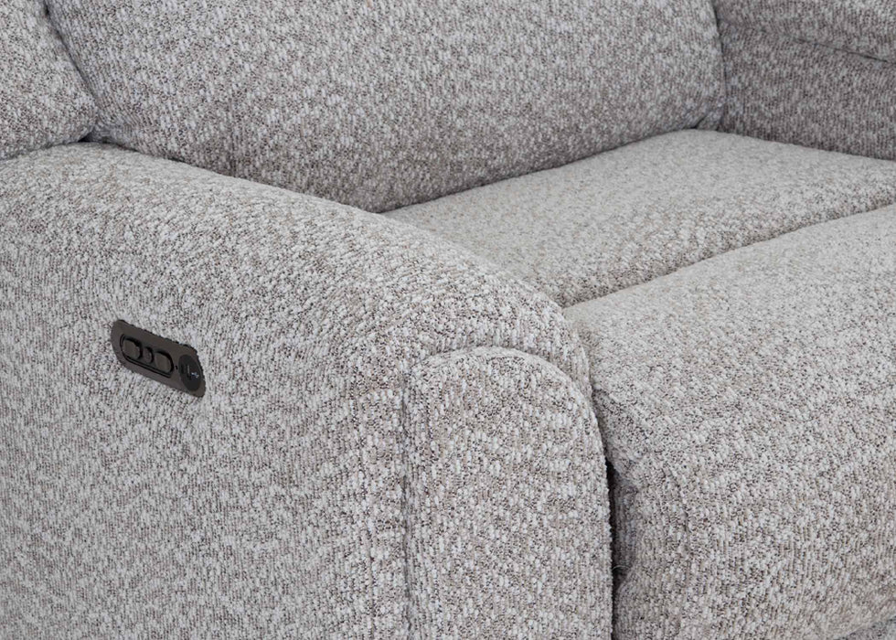 Franklin Furniture - 694 Keegan 3 Piece Power Reclining Sectional Sofa in Easy Peasy Sterling - 69431-69499-69456
