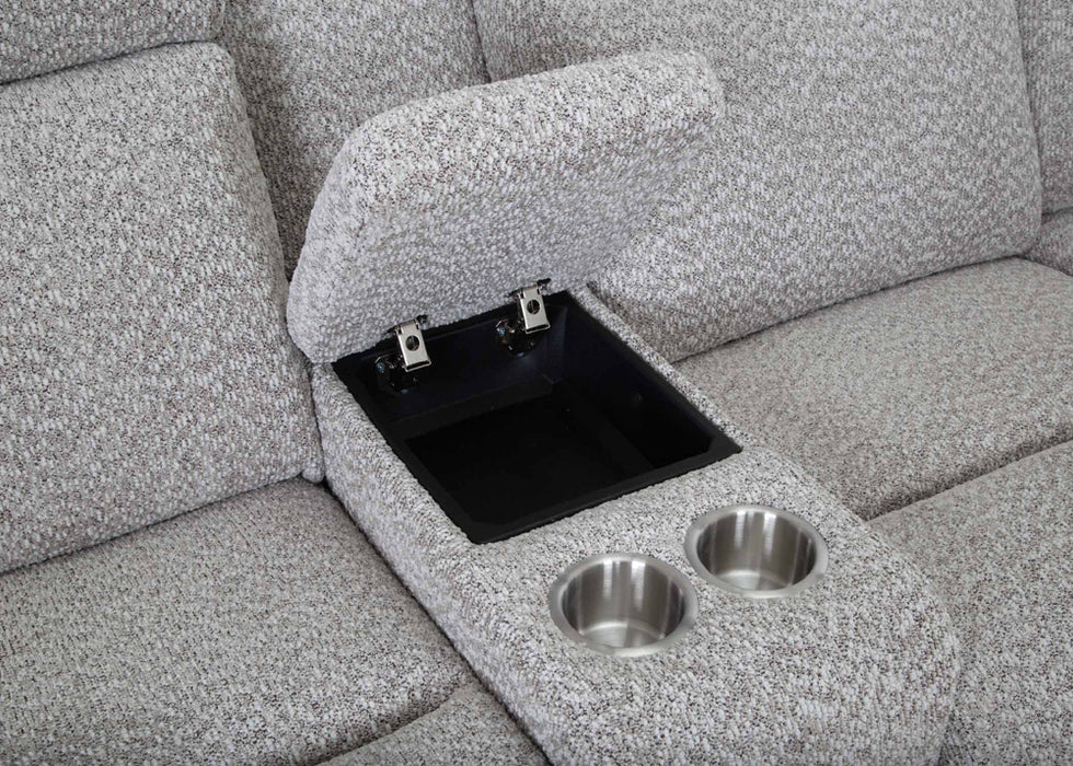 Franklin Furniture - 694 Keegan 3 Piece Power Reclining Sectional Sofa with AIR MASSAGE w/Integrated USB-A/C in Easy Peasy Sterling - 69431-62-69499-69456-60