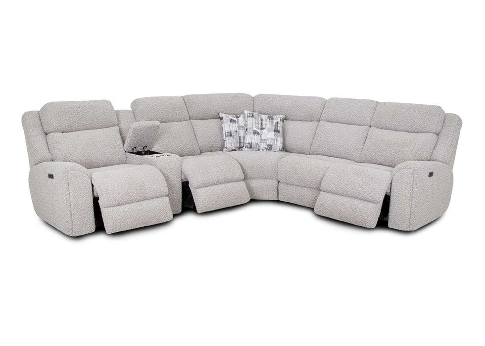 Franklin Furniture - 694 Keegan 3 Piece Power Reclining Sectional Sofa with AIR MASSAGE w/Integrated USB-A/C in Easy Peasy Sterling - 69431-62-69499-69456-60