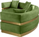 Meridian Furniture - Belsa 148" Olive Velvet Upholstered 2pc. Sectional - 694Olive-Sectional - GreatFurnitureDeal