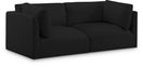 Meridian Furniture - Ease 76" Black Fabric Upholstered 2pc. Sofa - 696Black-S76B - GreatFurnitureDeal