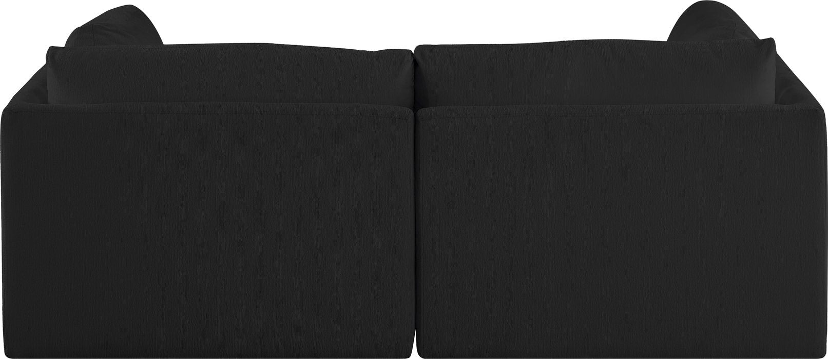 Meridian Furniture - Ease 76" Black Fabric Upholstered 2pc. Sofa - 696Black-S76B - GreatFurnitureDeal