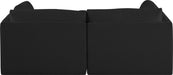Meridian Furniture - Ease 76" Black Fabric Upholstered 2pc. Sofa - 696Black-S76B - GreatFurnitureDeal