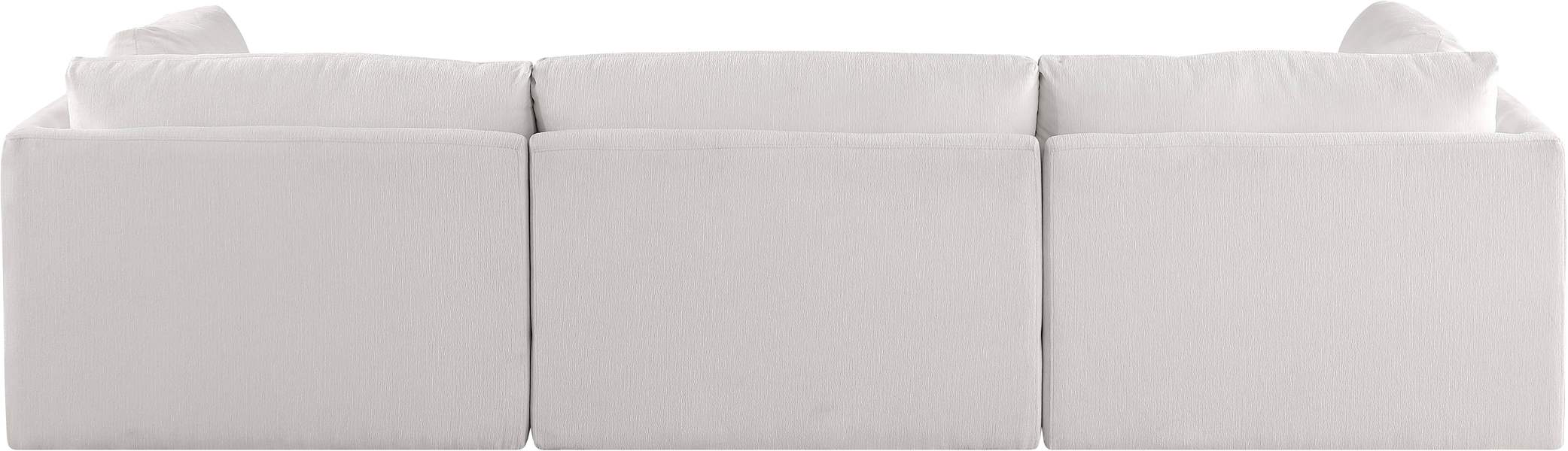 Meridian Furniture - Ease 114" Cream Fabric Upholstered 3pc. Sofa - 696Cream-S114B - GreatFurnitureDeal