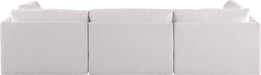 Meridian Furniture - Ease 114" Cream Fabric Upholstered 3pc. Sofa - 696Cream-S114B - GreatFurnitureDeal
