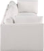Meridian Furniture - Ease 114" Cream Fabric Upholstered 3pc. Sofa - 696Cream-S114B - GreatFurnitureDeal