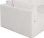 Meridian Furniture - Ease 114" Cream Fabric Upholstered 3pc. Sofa - 696Cream-S114B - GreatFurnitureDeal