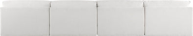 Meridian Furniture - Ease 152" Cream Fabric Upholstered 4pc. Armless Sofa - 696Cream-S152A - GreatFurnitureDeal