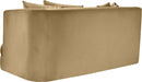 Meridian Furniture - Alder 66" Camel Velvet Upholstered Loveseat - 699Camel-L - GreatFurnitureDeal