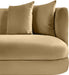 Meridian Furniture - Alder 66" Camel Velvet Upholstered Loveseat - 699Camel-L - GreatFurnitureDeal