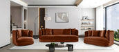 Meridian Furniture - Alder 66" Cognac Velvet Upholstered Loveseat - 699Cognac-L - GreatFurnitureDeal