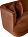 Meridian Furniture - Alder 93.5" Cognac Velvet Upholstered Sofa - 699Cognac-S - GreatFurnitureDeal