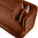Meridian Furniture - Alder 93.5" Cognac Velvet Upholstered Sofa - 699Cognac-S - GreatFurnitureDeal