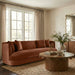 Meridian Furniture - Alder 93.5" Cognac Velvet Upholstered Sofa - 699Cognac-S - GreatFurnitureDeal