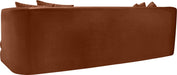 Meridian Furniture - Alder 93.5" Cognac Velvet Upholstered Sofa - 699Cognac-S - GreatFurnitureDeal