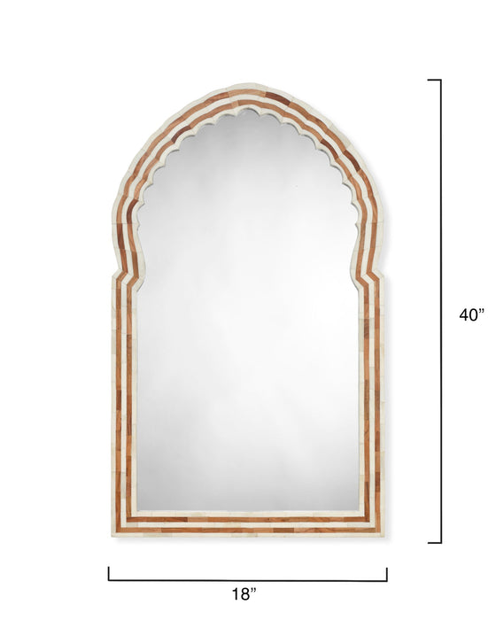 Jamie Young Company - Bardot Medium Bone & Wood Mirror - 6BARD-MINA - GreatFurnitureDeal