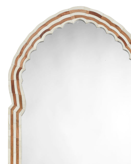 Jamie Young Company - Bardot Medium Bone & Wood Mirror - 6BARD-MINA - GreatFurnitureDeal