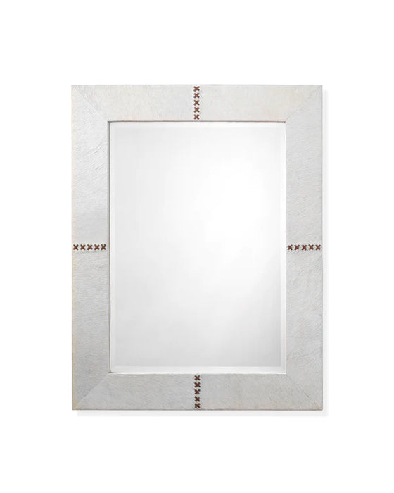 Jamie Young Company - Cross Stitch Rectangle Mirror - 6CROS-RECTWH - GreatFurnitureDeal
