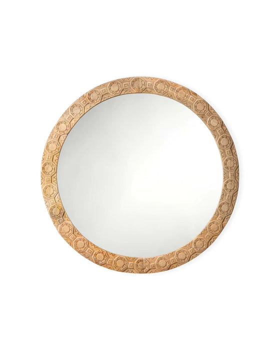 Jamie Young Company - Relief Carved Round Mirror - 6RELI-RNDNA