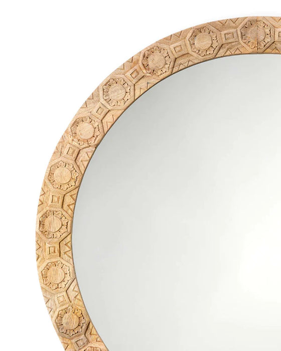 Jamie Young Company - Relief Carved Round Mirror - 6RELI-RNDNA - GreatFurnitureDeal