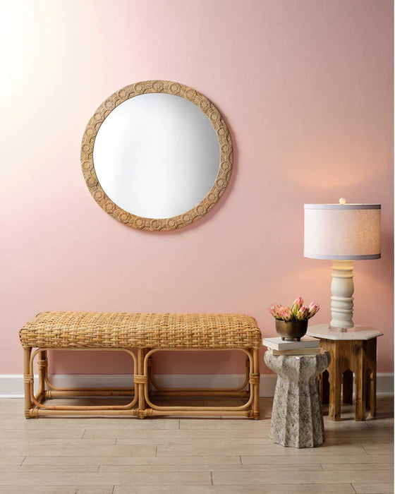 Jamie Young Company - Relief Carved Round Mirror - 6RELI-RNDNA - GreatFurnitureDeal