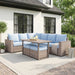 Homelegance - Marina Outdoor Sectional Sofa Set in Blue - 70000RBU-SC - GreatFurnitureDeal
