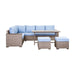 Homelegance - Marina Outdoor Sectional Sofa Set in Blue - 70000RBU-SC - GreatFurnitureDeal