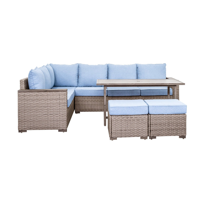 Homelegance - Marina Outdoor Sectional Sofa Set in Blue - 70000RBU-SC - GreatFurnitureDeal