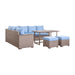 Homelegance - Marina Outdoor Sectional Sofa Set in Blue - 70000RBU-SC - GreatFurnitureDeal