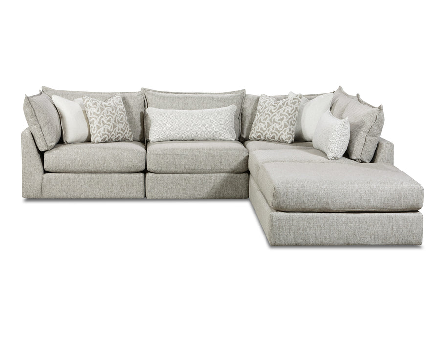 Southern Home Furnishings - Durango Sectional in Beige - 7004-03, 19KP, 19KP, 15, 15 Durango Moose Sectional - GreatFurnitureDeal